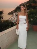 Niulatu White Tight Evening Dress Aesthetic Outfit Dress HZ1007