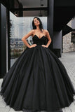Niulatu Tulle Ball Gown Prom Dresses with Plunging Sweetheart Corset HZ0113