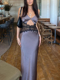 Niulatu Cut Out Lace Prom Dress Evening Dress Vacation Party Dress HZ1007