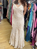 Niulatu Satin Print Mermaid Prom Dress Long Evening Dress HZ1007