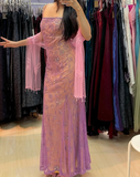 Niulatu Spaghetti Straps Tulle Mermaid Prom Evening Dress HZ1007