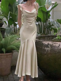 Niulatu Mermaid Sleeveless Mint Green Long Prom Dress HZ1110