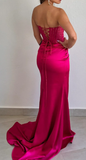 Niulatu Satin Mermaid Long Party Dress Graduation Dress Evening Dress SD1726