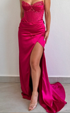 Niulatu Satin Mermaid Long Party Dress Graduation Dress Evening Dress SD1726