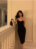 Sexy Sheath Spaghetti Straps Black 21st Birthday Dress Party Gown Birthday Outfits Birthday Dress Ideas For Women HZ1214
