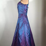 Niulatu Purple Beaded A Line Evening Gown Spaghetti Straps Party Prom Dress HZ1007