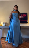 Niulatu Blue Prom Dress Chic Blue Evening Dress HZ1007