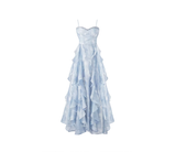 Niulatu blue suspender dress women's summer new style seaside holiday beach dress SD233