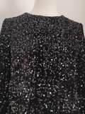 Niulatu A line Scoop Black Travel Vacation Dresses Short Sequin Birthday Dress SD320