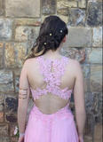 Niulatu Charming Appliques A-Line Prom Dress Long Evening Dress HZ1007