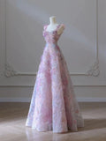 Niulatu line 3D Floral lace skirt tulle bodice floor-length prom dresses SD1543