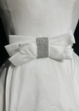 Vintage Bridal Gown 1960s High Low Scoop Sleeveless Pleated Bow-knot Beads White Short Wedding Dresses Elegant Bridal Gowns HZ1214