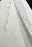 Vintage Bridal Gown 1960s Ball Gown Sweetheart Neck Sleeveless Satin Beads Long White Wedding Dresses Elegant Bridal Gowns HZ1214