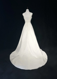 Vintage Bridal Gown 1960s Ball Gown Sweetheart Neck Sleeveless Satin Beads Long White Wedding Dresses Elegant Bridal Gowns HZ1214