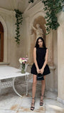 Simple A Line Little Black Dress Satin Mini Short Formal 8th Grade Homecoming Dresses Summer Middle School Hoco Dress Homecoming Outfits HZ1214