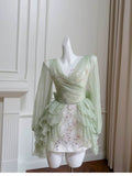 Cute A Line Spaghetti Straps Mint Green Chiffon Formal 8th Grade Homecoming Dresses Summer Middle School Hoco Dress Homecoming Outfits HZ1214