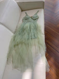 Cute A Line Straps Mint Green Tulle Formal 8th Grade Homecoming Dresses Summer Middle School Hoco Dress Homecoming Outfits HZ1214