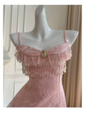 Cute High Low Spaghetti Straps Pink Lace Formal 8th Grade Homecoming Dresses Summer Middle School Hoco Dress Homecoming Outfits HZ1214