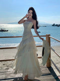 Elegant Mermaid Spaghetti Straps White Satin Long Prom Dresses Party Dress Summer 22th Birthday Outfits 18th Birthday Dresses HZ1214