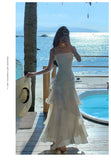 Elegant Mermaid Spaghetti Straps White Satin Long Prom Dresses Party Dress Summer 22th Birthday Outfits 18th Birthday Dresses HZ1214