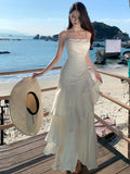 Elegant Mermaid Spaghetti Straps White Satin Long Prom Dresses Party Dress Summer 22th Birthday Outfits 18th Birthday Dresses HZ1214