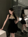 Cute Ball Gown Sweetheart Black Velvet Mini Short Formal 8th Grade Homecoming Dresses Summer Middle School Hoco Dress Homecoming Outfits HZ1214