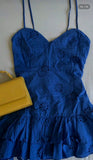Simple A Line Spaghetti Straps Royal Blue Mini Short Formal 8th Grade Homecoming Dresses Summer Middle School Hoco Dress 18th Birthday Outfits HZ1214