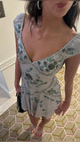 Vintage A line V Neck Light Gray Chiffon Formal 8th Grade Homecoming Dress Summer Middle School Hoco Dresses Birthday Outfits HZ1214