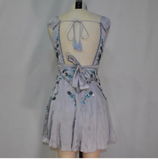 Vintage A line V Neck Light Gray Chiffon Formal 8th Grade Homecoming Dress Summer Middle School Hoco Dresses Birthday Outfits HZ1214