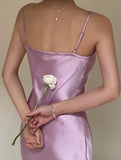 Simple Sheath Spaghetti Straps Lilac Satin Mini Short Formal 8th Grade Homecoming Dresses Summer Middle School Hoco Dress Homecoming Outfits HZ1214