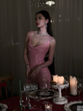 Cute Sheath Spaghetti Straps Pink Sequin Mini Short Formal 8th Grade Homecoming Dresses Summer Middle School Hoco Dress Homecoming Outfits HZ1214