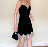 Sexy Sheath Spaghetti Straps Black Satin Mini Short Formal 8th Grade Homecoming Dresses Summer Middle School Hoco Dress Homecoming Outfits HZ1214