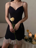 Sexy Sheath Spaghetti Straps Black Satin Mini Short Formal 8th Grade Homecoming Dresses Summer Middle School Hoco Dress Homecoming Outfits HZ1214