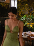 Sexy Sheath Spaghetti Straps Sage Green Satin Mini Short Formal 8th Grade Homecoming Dresses Summer Middle School Hoco Dress Birthday Outfits HZ1214