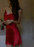 Sexy Sheath Spaghetti Straps Red Satin Mini Short Formal 8th Grade Homecoming Dresses Summer Middle School Hoco Dress Birthday Outfits HZ1214