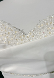 Vintage Bridal Gown 1960s Ball Gown Spaghetti Straps Sleeveless Satin Beads Long White 90s Wedding Dresses Elegant Bridal Gowns HZ1214