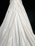 Unique Bridal Gown Mermaid Strapless Lace Sleeveless White 50s Wedding Dresses Modest Bridal Gowns HZ1214