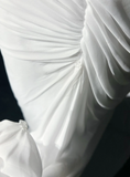 Vintage Bridal Gown 1960s A Line One Shoulder Chiffon Sleeveless Long White 90s Wedding Dresses Elegant Bridal Gowns HZ1214