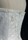 Vintage Bridal Gown 1960s Mermaid Strapless Chiffon Sleeveless Lace Long White 90s Wedding Dresses Elegant Bridal Gowns HZ1214