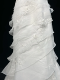 Vintage Bridal Gown 1960s Mermaid Strapless Chiffon Sleeveless Lace Long White 90s Wedding Dresses Elegant Bridal Gowns HZ1214