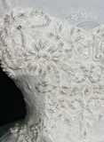 Unique Bridal Gown High Low Spaghetti Straps Lace Sleeveless White 50s Wedding Dresses Modest Bridal Gowns HZ1214
