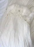 Unique Bridal Gown A Line Spaghetti Straps Lace Tulle Sleeveless White 50s Wedding Dresses Modest Bridal Gowns HZ1214