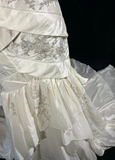 Retro Bridal Gown 1960s Mermaid Spaghetti Straps Sleeveless Lace Long White 60s Wedding Dresses Elegant Bridal Gowns HZ1214