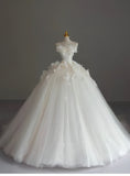 Pretty Wedding Dress Ball Gown Strapless White Long Tulle Wedding Dresses Bridal Gowns Brides Gown HZ1214