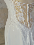 Modest Bridal Gown Mermaid Sweetheart Sleeveless Satin Long White Lace Wedding Dresses Elegant Bridal Gowns HZ1214