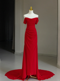 Modest Bridal Gown Sheath Off The Shoulder With Short Sleeves Tulle Wedding Dresses Elegant Bridal Gowns HZ1214