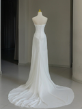 Modest Bridal Gown Sheath Off The Shoulder With Short Sleeves Tulle Wedding Dresses Elegant Bridal Gowns HZ1214