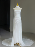 Modest Bridal Gown Sheath Off The Shoulder With Short Sleeves Tulle Wedding Dresses Elegant Bridal Gowns HZ1214