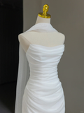 Modest Bridal Gown Sheath Off The Shoulder With Short Sleeves Tulle Wedding Dresses Elegant Brides Gowns HZ1214