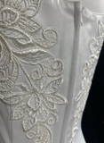 Unique Wedding Dress Ball Gown Square Neck Long White Satin 90s Wedding Dresses Vintage Bridal Gowns HZ1214